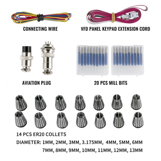 010298669207 - High-Speed CNC Spindle Motor Kit with Variable Frequency Drive