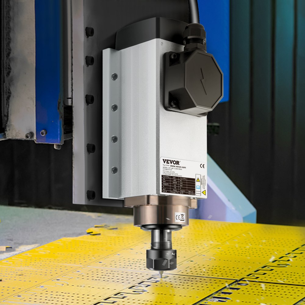 7005 x 2, 7002 x 2 - 2.2KW Air Cooled Spindle Motor, Durable ER20, 24000 RPM