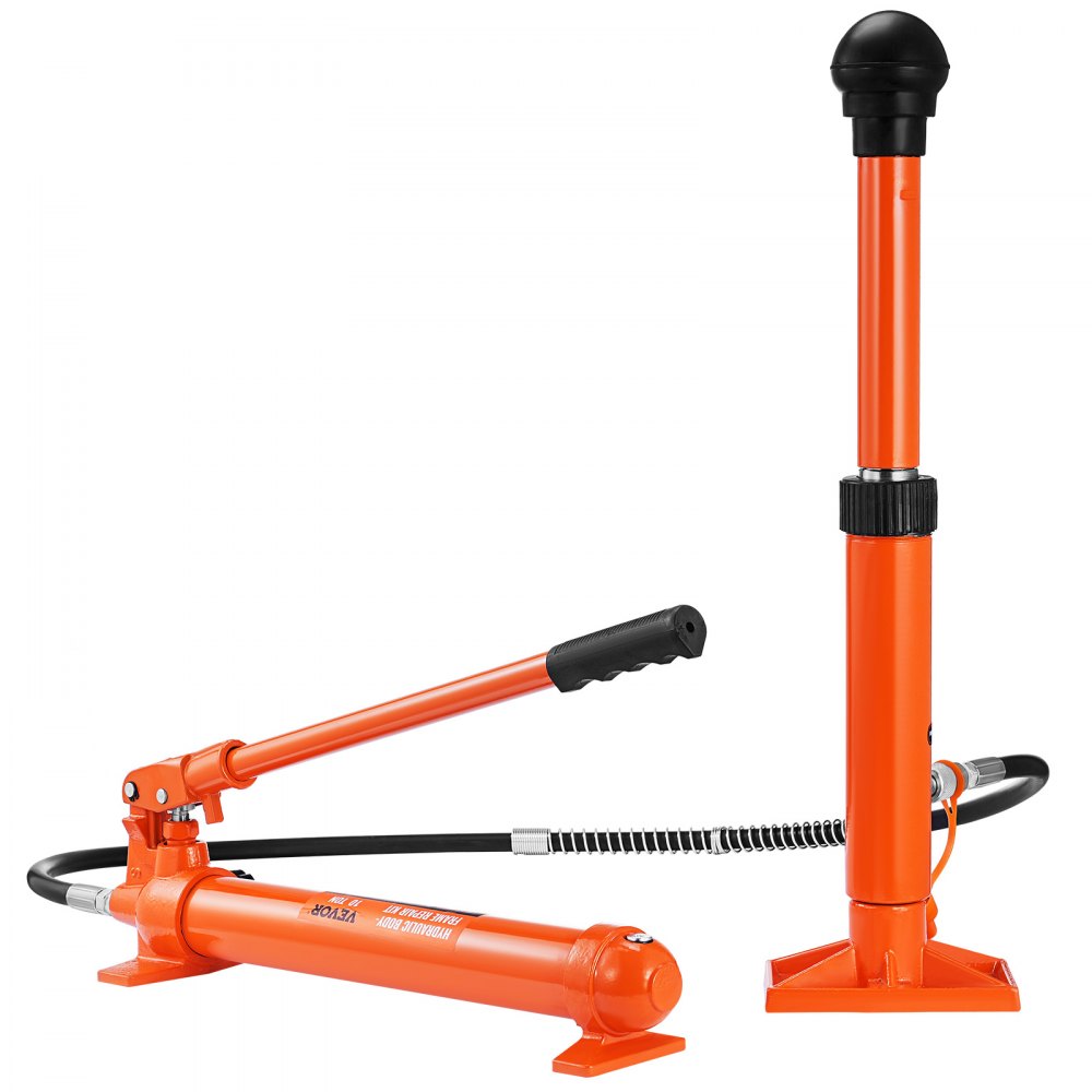010270152829 - VEVOR 10-Ton Hydraulic Ram Kit with 4.6 ft Hose & Storage Case
