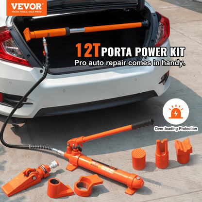 010734762801 - VEVOR 12 Ton Hydraulic Power Kit with Ergonomic Pump