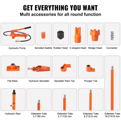 010289807271 - 4 Ton Hydraulic Repair Tool Kit with 3.9 ft Oil Hose