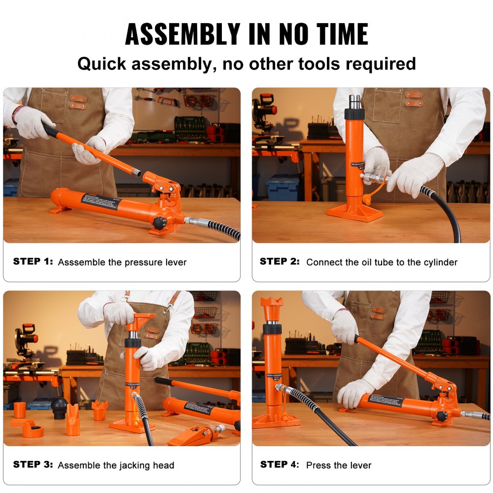 010289807271 - 4 Ton Hydraulic Repair Tool Kit with 3.9 ft Oil Hose
