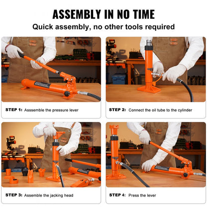 010289807271 - 4 Ton Hydraulic Repair Tool Kit with 3.9 ft Oil Hose