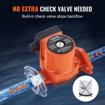 UPS15-58FC - Cast Iron Hot Water Pump, 17 GPM, 20 ft Head, Quiet