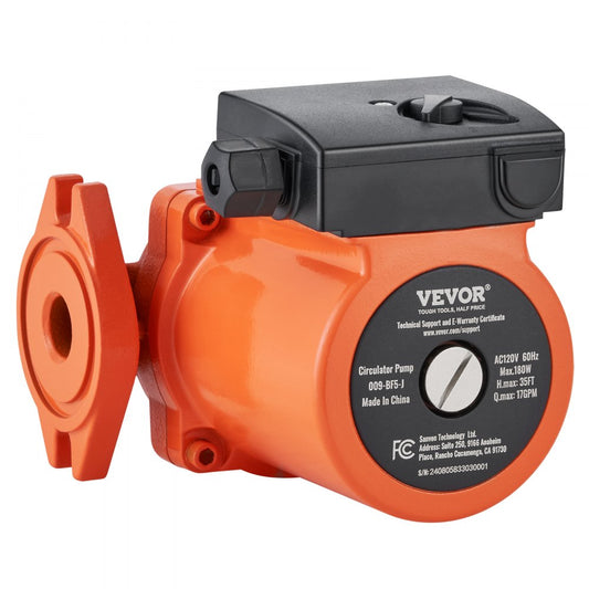 009-BF5-J - 3/4" Circulator Pump for Underfloor Heating, 17 GPM Flow Rate