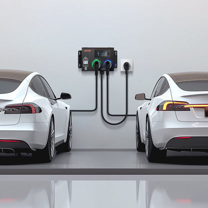 LV01 - ETL Certified NEMA Splitter with LCD Screen for EV Charging