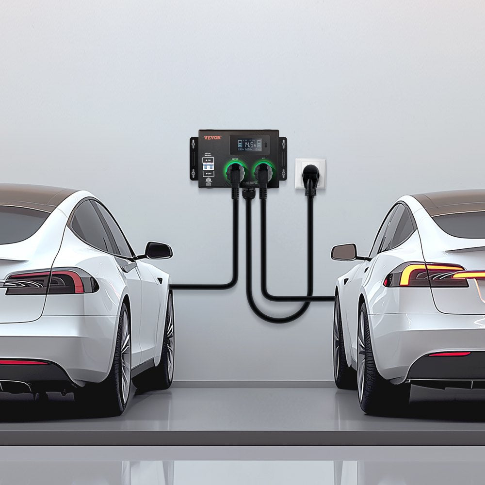 LV04 - Smart NEMA 14-50 Splitter with LCD for EV & Dryer Use