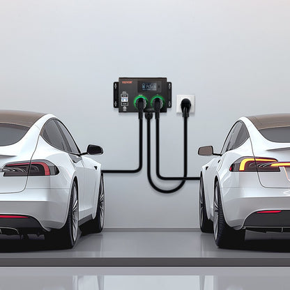 LV04 - Smart NEMA 14-50 Splitter with LCD for EV & Dryer Use