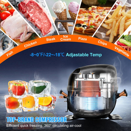 KTF-48B1 - 48" Stainless Steel Frozen Prep Table with LED Temperature Control
