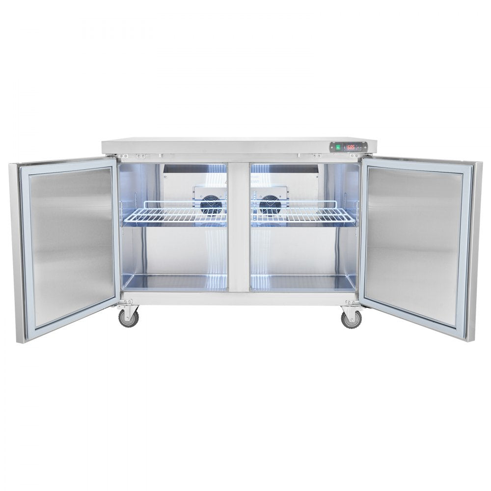 KTF-48B1 - 48" Stainless Steel Frozen Prep Table with LED Temperature Control