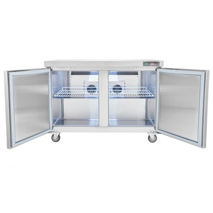 KTF-48B1 - 48" Stainless Steel Frozen Prep Table with LED Temperature Control