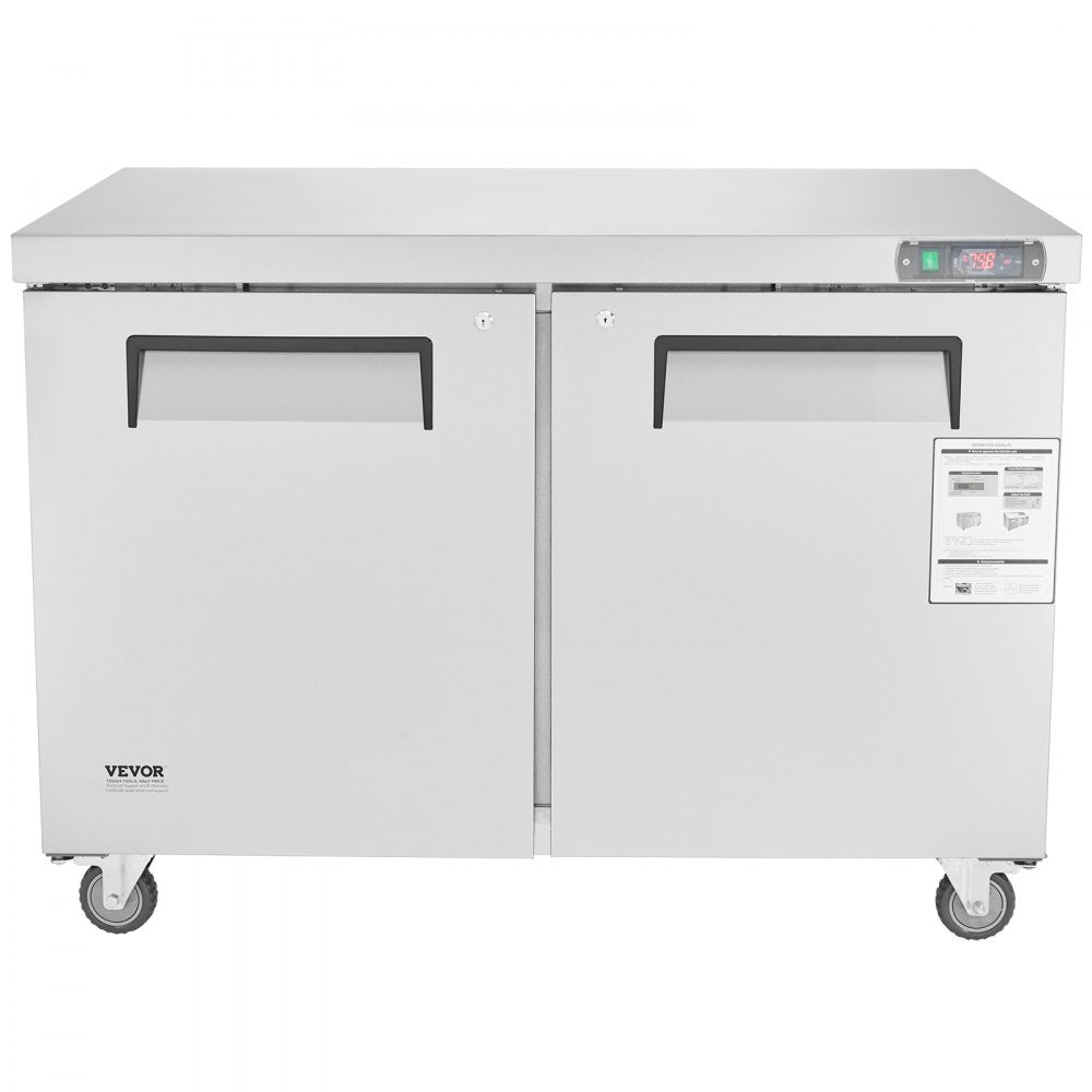 KTF-48B1 - 48" Stainless Steel Frozen Prep Table with LED Temperature Control