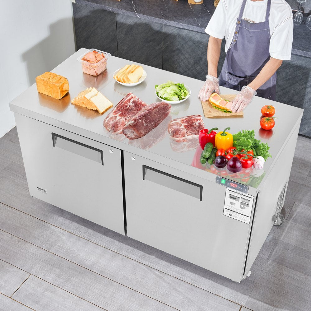 KTR-60B1 - 60" Stainless Steel Refrigerated Prep Table with LED Control