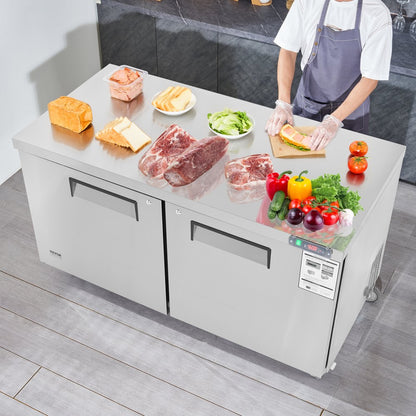 KTR-60B1 - 60" Stainless Steel Refrigerated Prep Table with LED Control