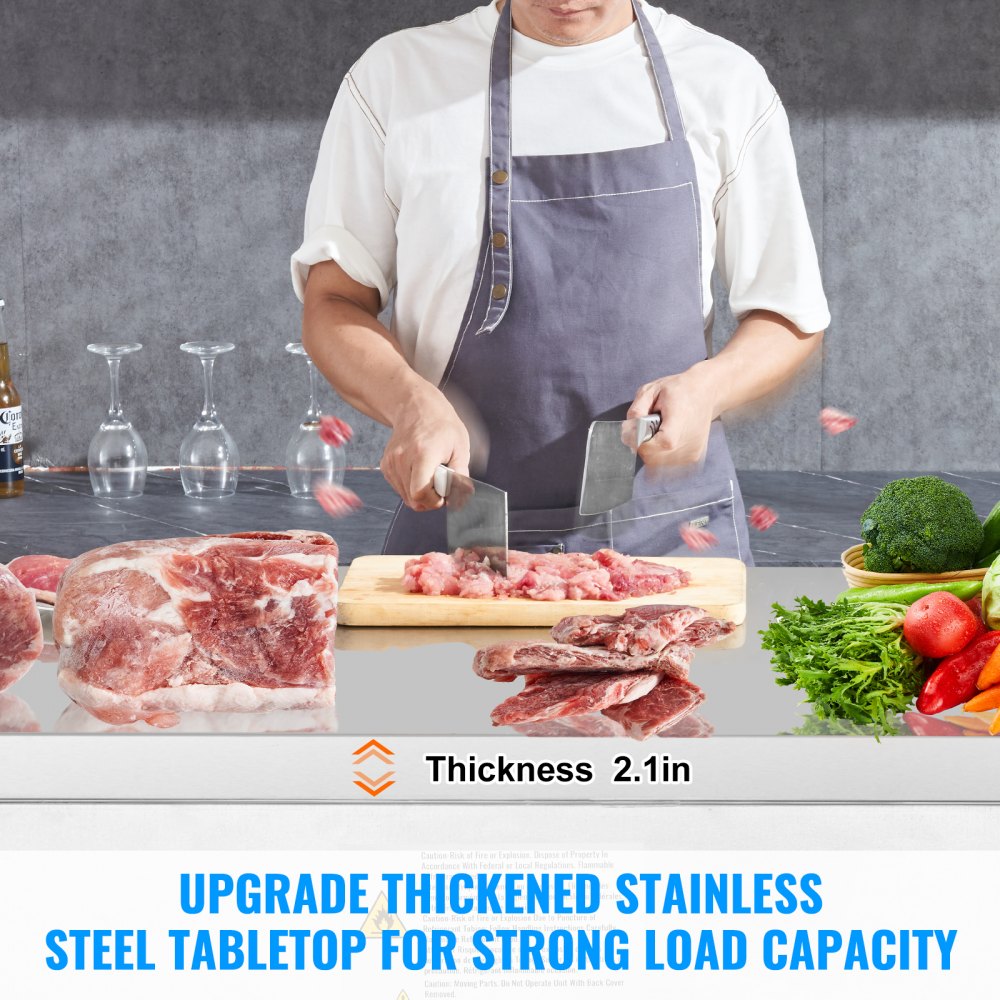 KTR-72B1 - 72" Stainless Steel Refrigerated Prep Table with Dual-Zone Storage