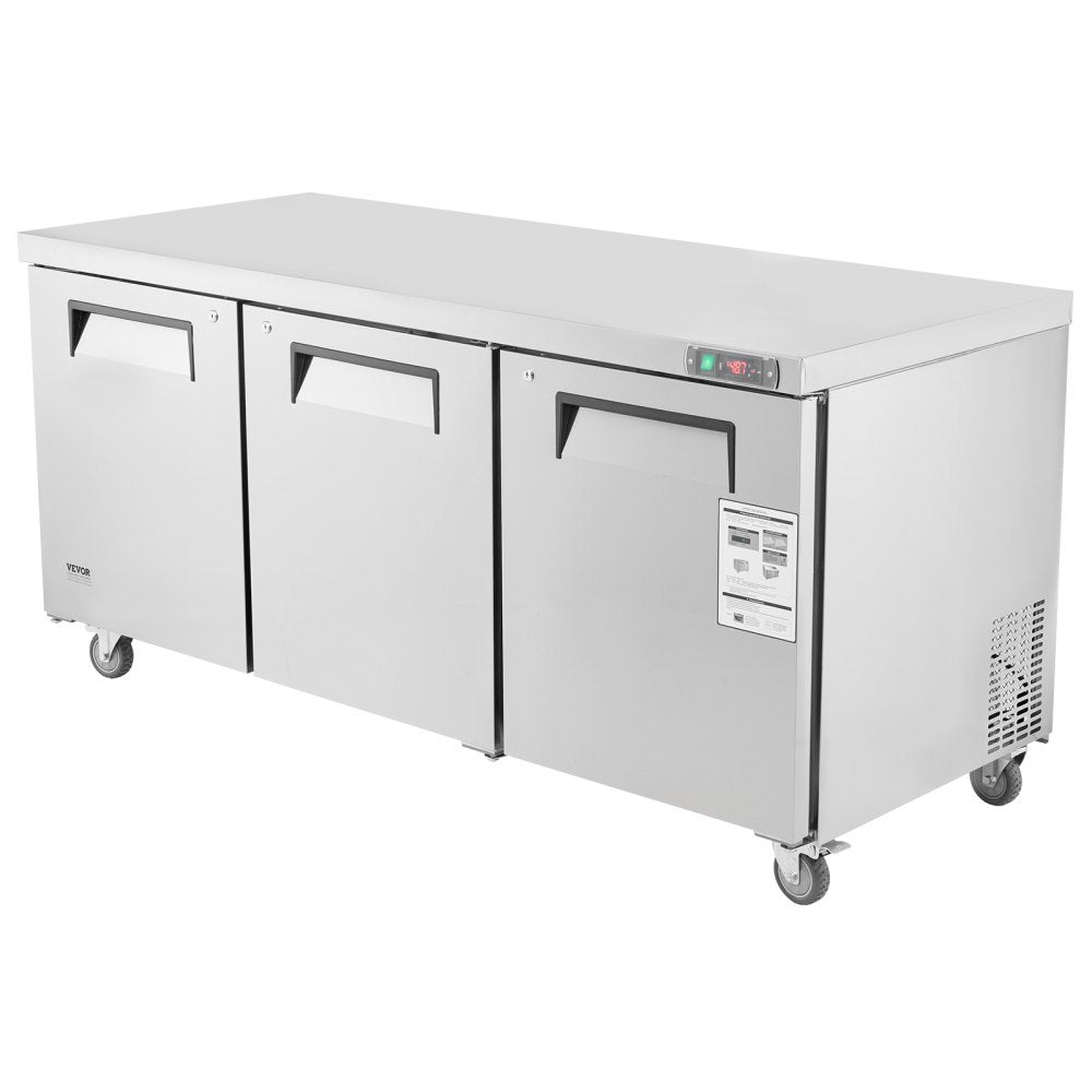 KTR-72B1 - 72" Stainless Steel Refrigerated Prep Table with Dual-Zone Storage