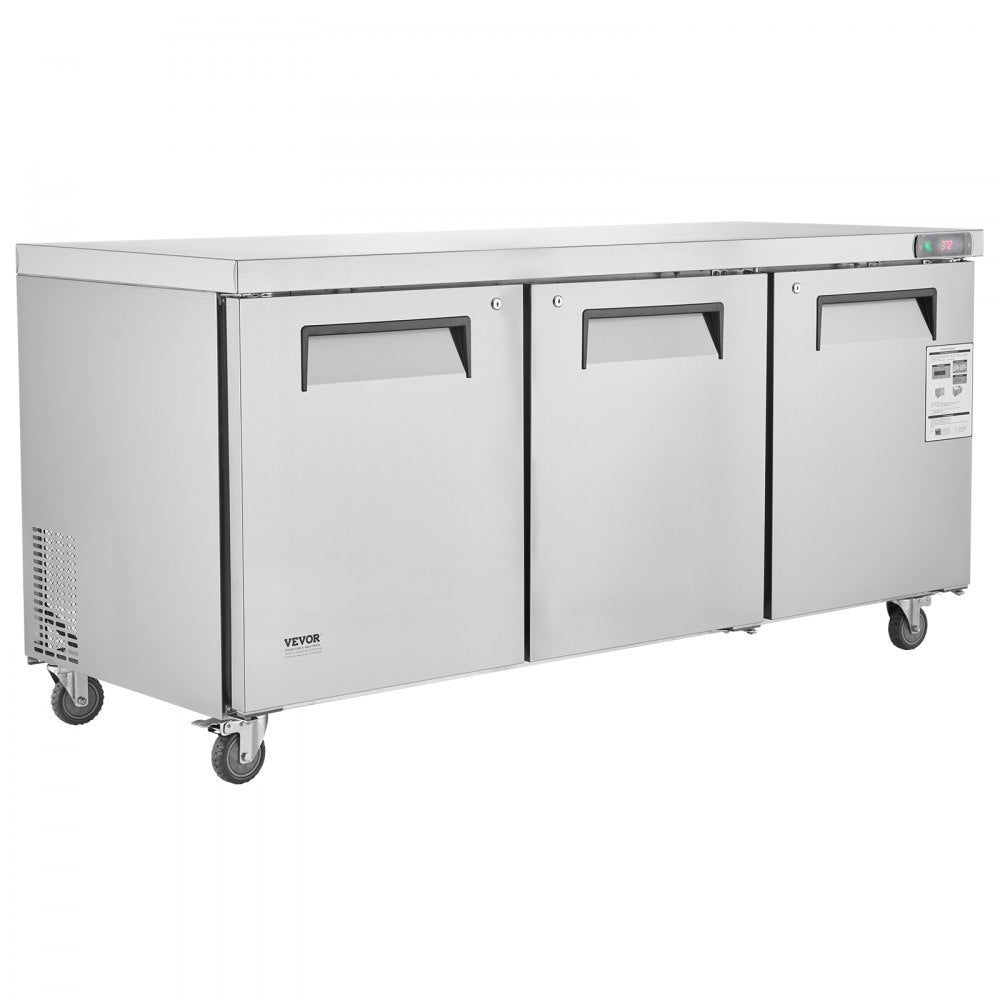 KTR-72B1 - 72" Stainless Steel Refrigerated Prep Table with Dual-Zone Storage