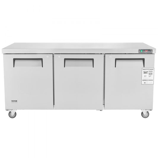 KTR-72B1 - 72" Stainless Steel Refrigerated Prep Table with Dual-Zone Storage