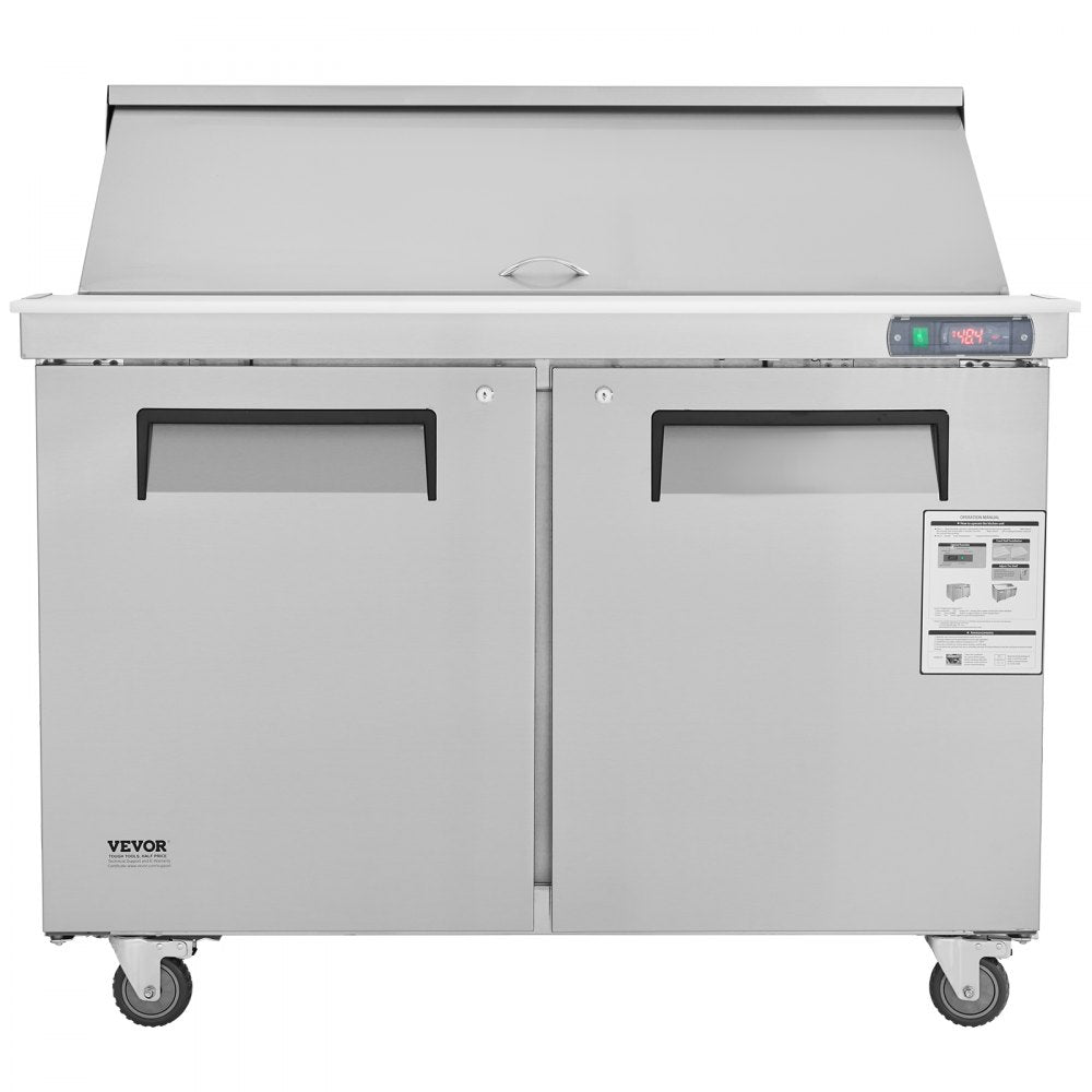 KSR-48BM1 - 48" Stainless Steel Salad Prep Table with 18 Pans