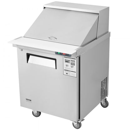 KSR-27BM1 - Stainless Steel 28" Salad Prep Table with 12 Ingredient Pans
