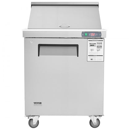 KSR-27BM1 - Stainless Steel 28" Salad Prep Table with 12 Ingredient Pans