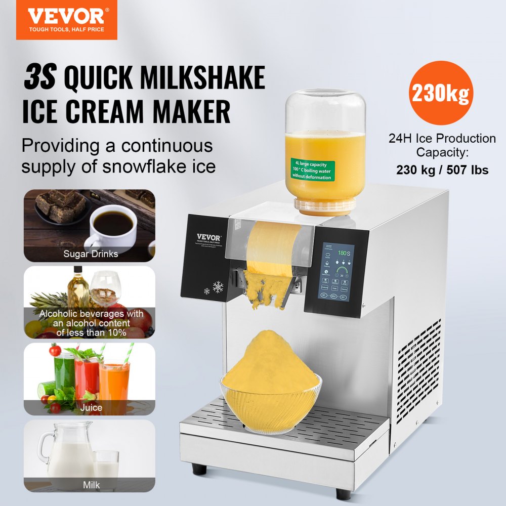 QLX230F10-1 - 507LBS/24H Air-Cooled Ice Machine for Milkshake Ice Cream