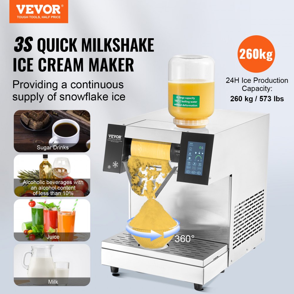 QLX260F15-1 - 573LBS/24H Air-Cooled Snowflake Ice Machine for Commercial Use
