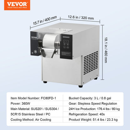 FC80FD-1 - High-Performance Ice Machine with 176.4 lbs/Day Production
