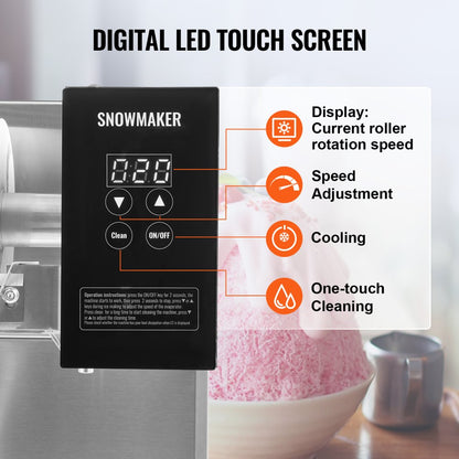 QLX100F2-1 - Fast 1200W Ice Machine for Milkshake & Snowflake Ice