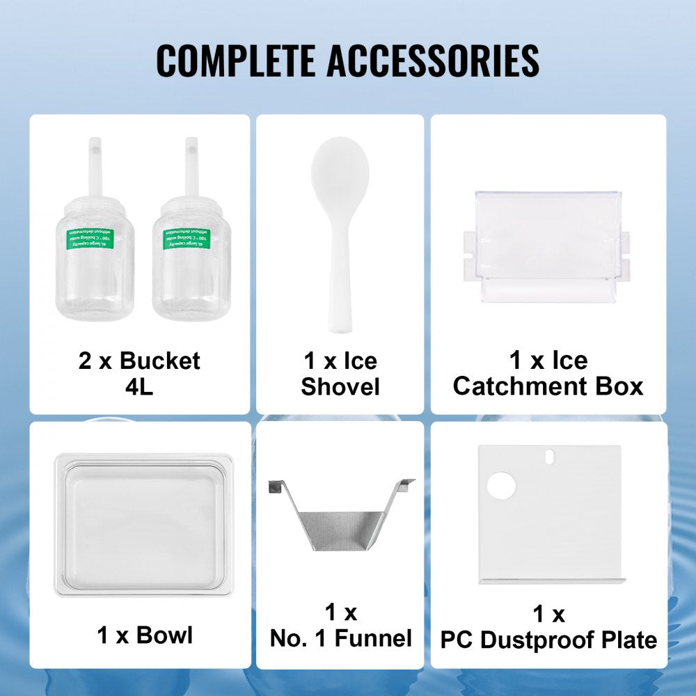 QLX100F2-1 - Fast 1200W Ice Machine for Milkshake & Snowflake Ice