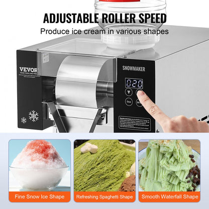 FC125FD-1 - 276LBS/24H Stainless Steel Ice Machine for Ice Cream