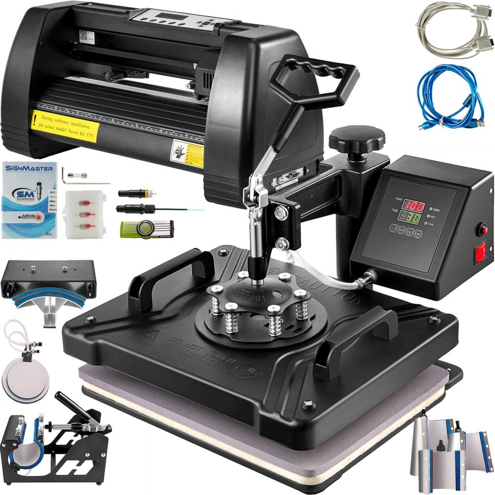 010707800481 - 12" x 15" Heat Press & 14" Vinyl Cutter Kit
