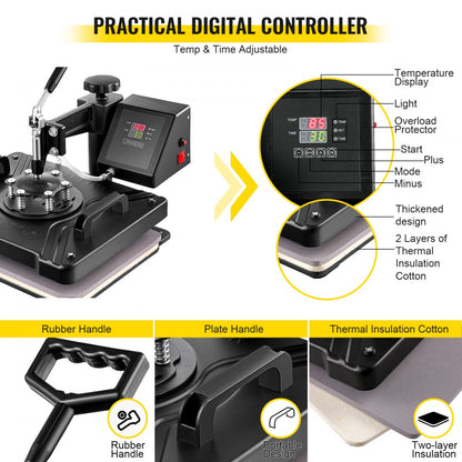 010707800481 - 12" x 15" Heat Press & 14" Vinyl Cutter Kit