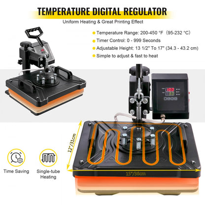 010707800481 - 12" x 15" Heat Press & 14" Vinyl Cutter Kit