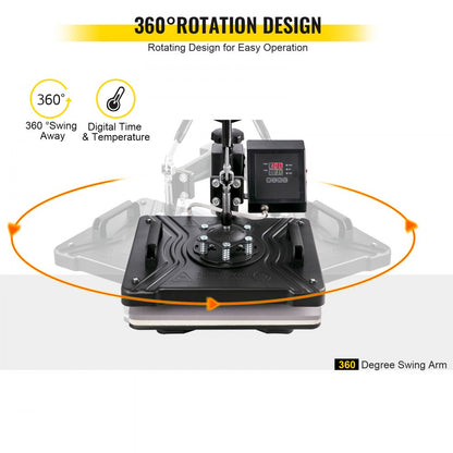 010707800481 - 12" x 15" Heat Press & 14" Vinyl Cutter Kit
