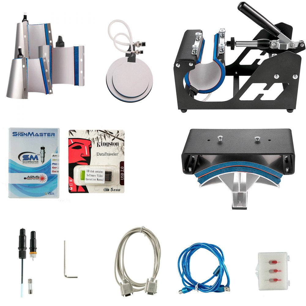 010707800481 - 12" x 15" Heat Press & 14" Vinyl Cutter Kit