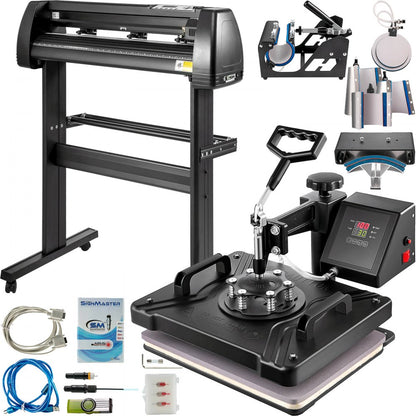 010263547281 - 28" Vinyl Cutter & 12"x15" Heat Press Combo Kit