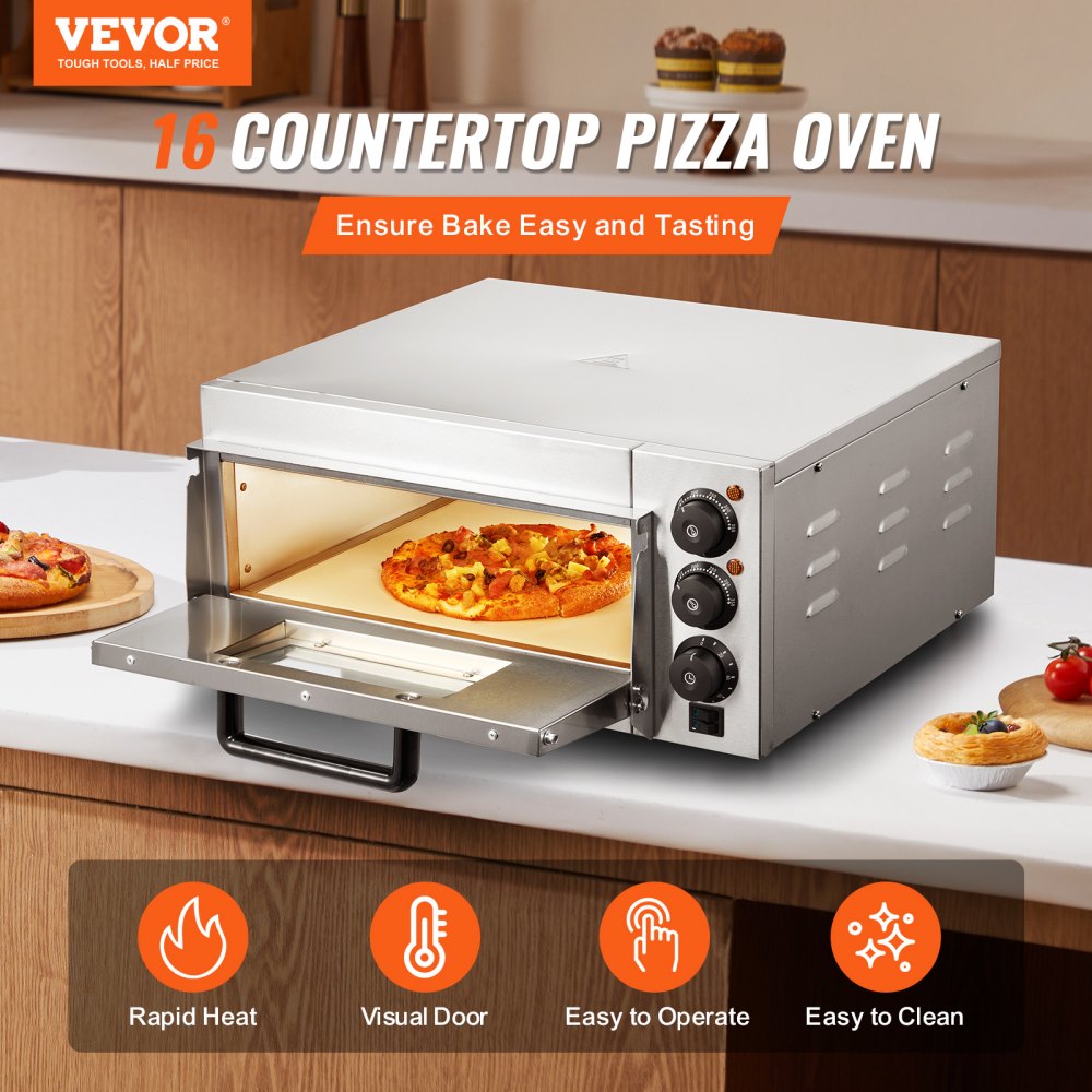 FY-EP-1 - 16-Inch Stainless Steel Pizza Oven with Precise Temperature Control