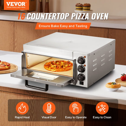 FY-EP-1 - 16-Inch Stainless Steel Pizza Oven with Precise Temperature Control