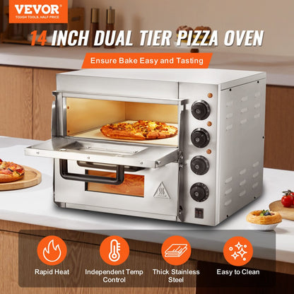 FY-1EP-2 - 14" Electric Pizza Oven with Precise Temperature Control