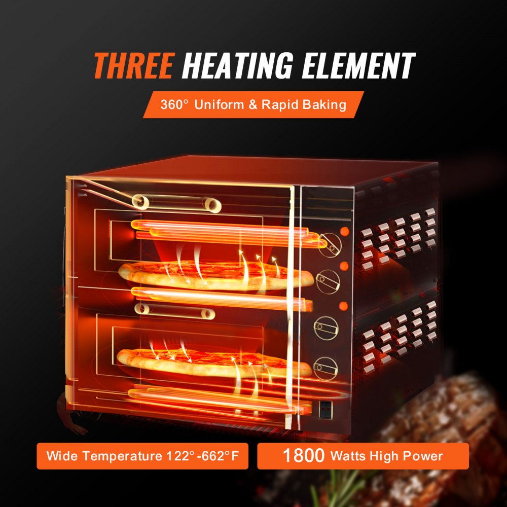 FY-1EP-2 - 14" Electric Pizza Oven with Precise Temperature Control