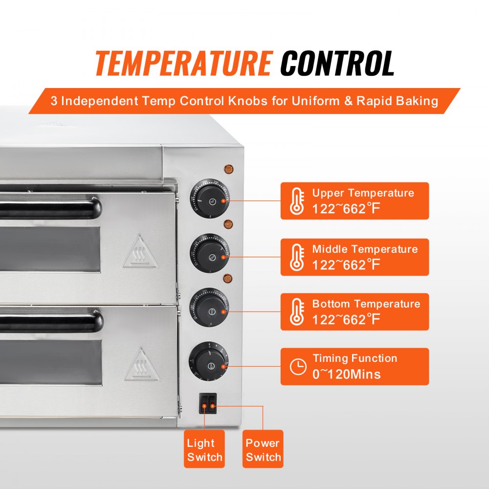 FY-1EP-2 - 14" Electric Pizza Oven with Precise Temperature Control