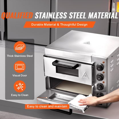 FY-1EP-2 - 14" Electric Pizza Oven with Precise Temperature Control