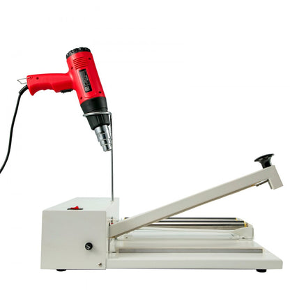 010314562725 - Durable 12" Iron Shrink Wrap Machine with Heat Gun & Film