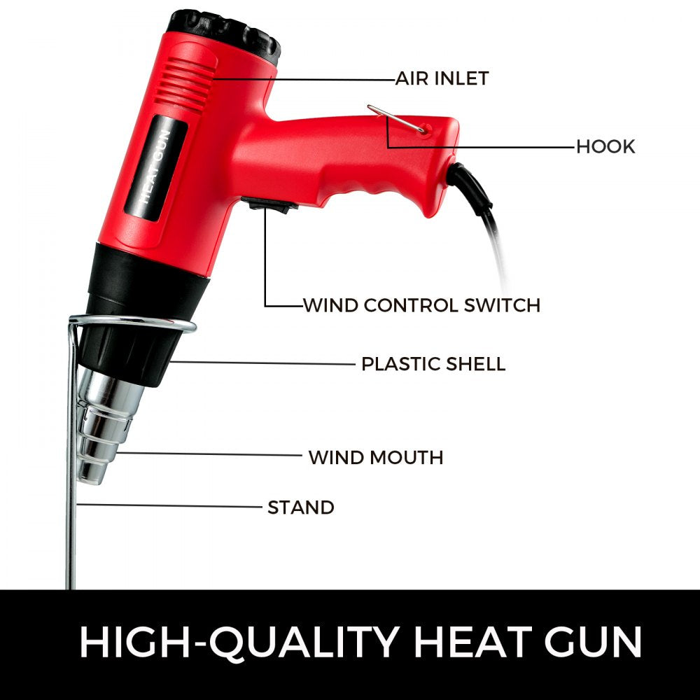 010684450558 - 18" Iron Shrink Wrap Sealer with Hot Air Gun & Film