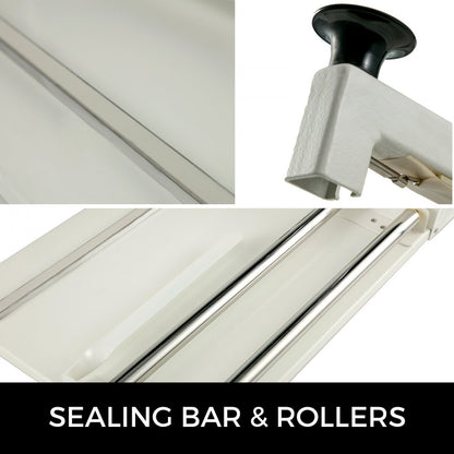 010684450558 - 18" Iron Shrink Wrap Sealer with Hot Air Gun & Film