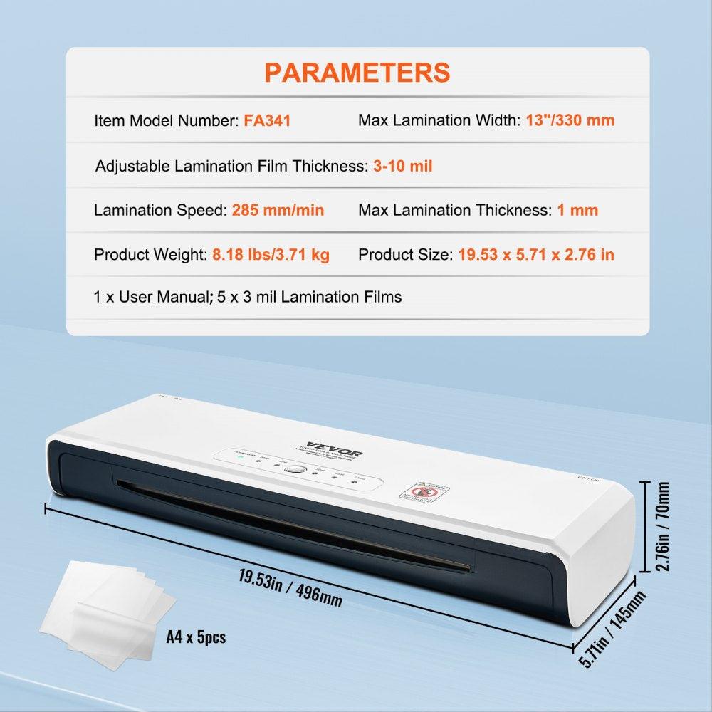 FA341 - 13-Inch VEVOR Laminator for Documents and Book Covers