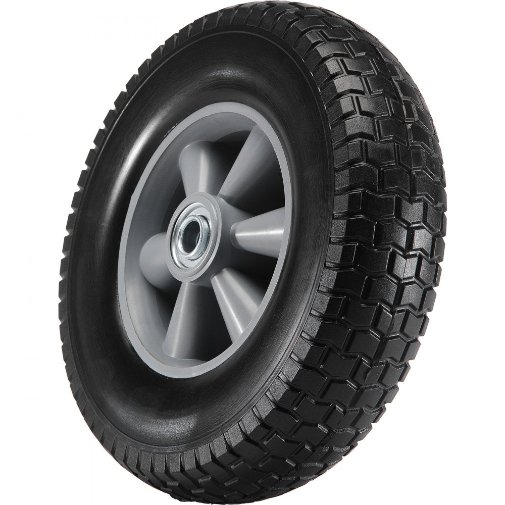 CJPU0079 - 10" Solid PU Run-Flat Tires for Heavy Loads, No Flats