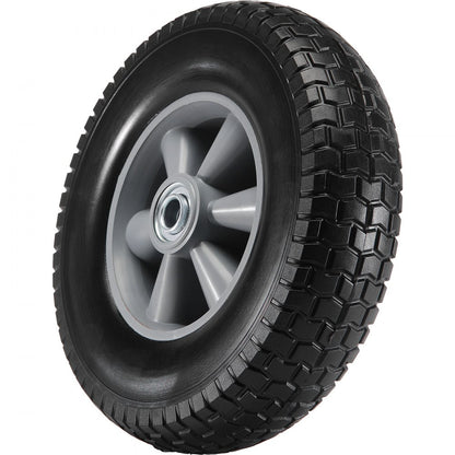 CJPU0079 - 10" Solid PU Run-Flat Tires for Heavy Loads, No Flats