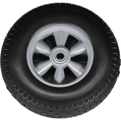 CJPU0079 - 10" Solid PU Run-Flat Tires for Heavy Loads, No Flats